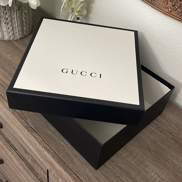 Gucci Other Authentic Gucci Large Empty Gift Box Black White Poshmark